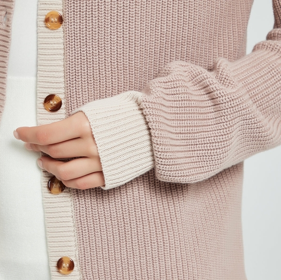 MIA MOD SPRING KNIT COLOR BLOCK CARDI - Picture 5 of 5